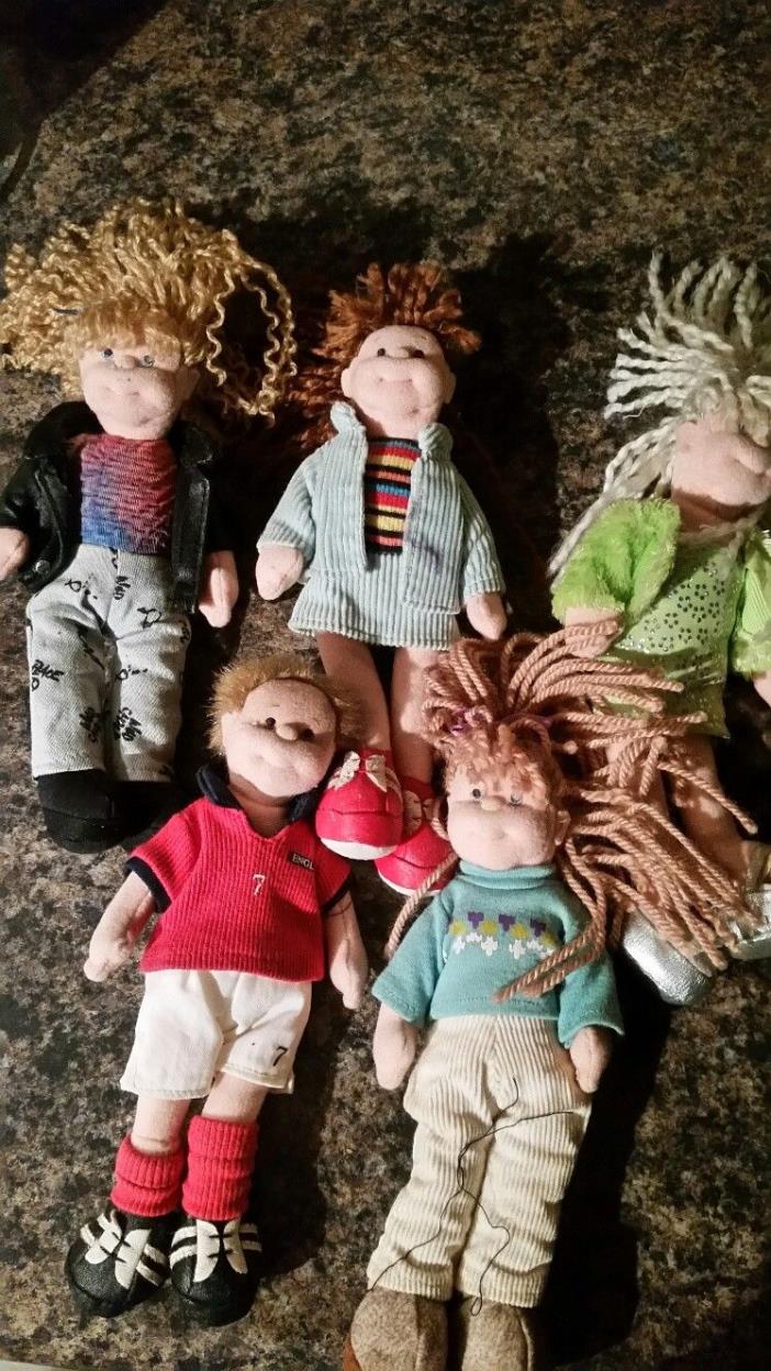 Vintage lot 5 of Ty Beanie Boppers  Paula Cassidy Gabby Penelope Footie