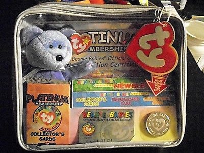 1999 Ty Beanie Baby Official Club Limited Edition Platinum Membership Kit NEW