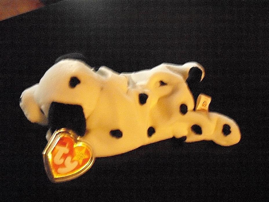 TY Dotty Dalmation Beanie Baby Original 1996 PVC Pellets Mint with Mint Tags