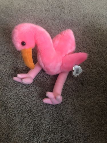 Ty pinky the flamingo Original MWMT Beanie Buddy Retired
