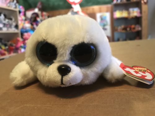 Ty ICY- White Harpoon Seal Beanie Boo!