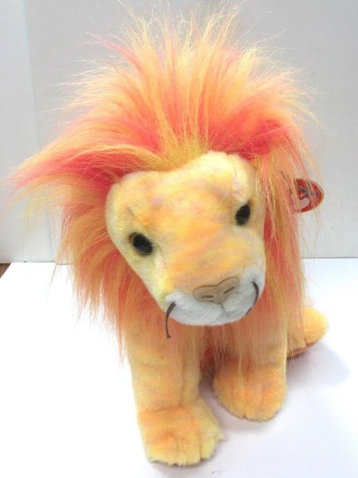TY BEANIE BUDDY LION NAMED BUSHY, NEW, 3RD GENERATION, MINT CONDITION,YEAR 2000