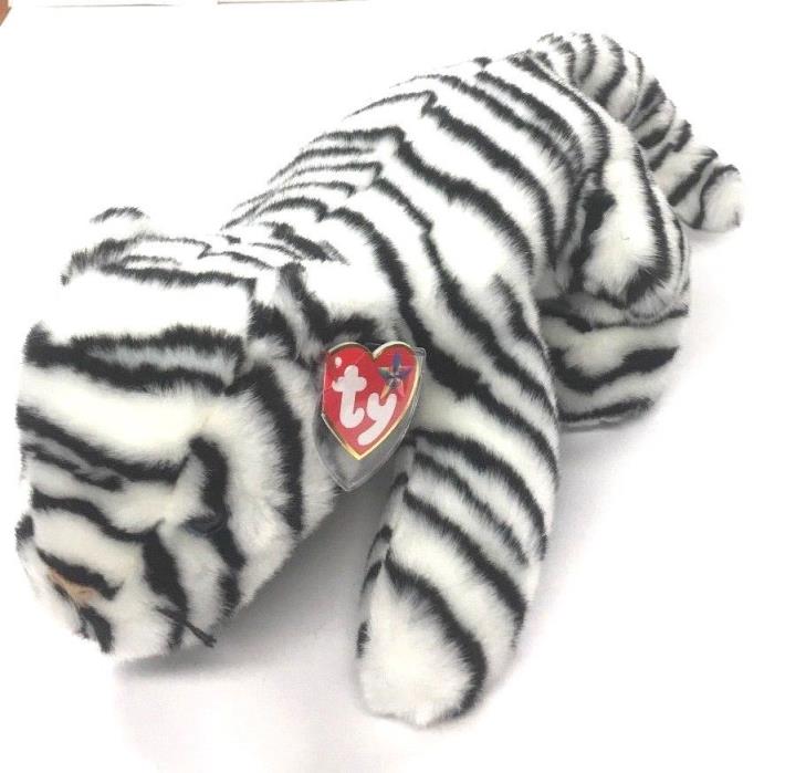 TY BEANIE BUDDY WHITE TIGER (WT) NEW, 3RD GENERATION, MINT CONDITION, YEAR 2000