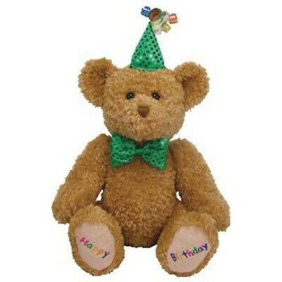 TY Beanie Buddy - HAPPY BIRTHDAY the Bear (Blue Hat & Tie)