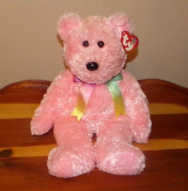 Ty Beanie Buddy/Buddies SHERBET Plush Pink Teddy Bear 13