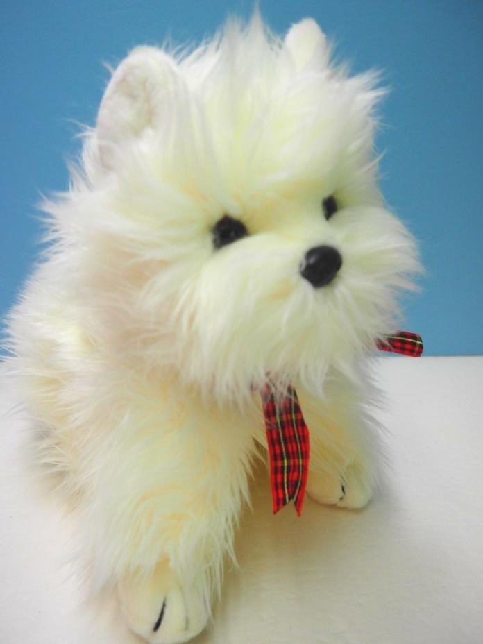 Ty Plush Classic Beanie Buddy White Fluffy Puppy Dog 