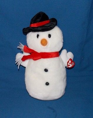 Ty Beanie Buddy Buddies SNOWBALL Snowman stuffed Plush with tags 2001