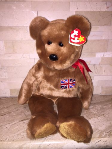TY BRITANNIA BEANIE BUDDIES TEDDY BEAR