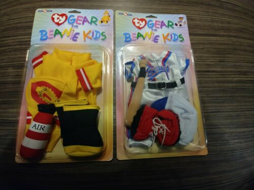 NEW TY GEAR FOR BEANIE KIDS OUTFITS FIRE FIGHTER BASEBALL