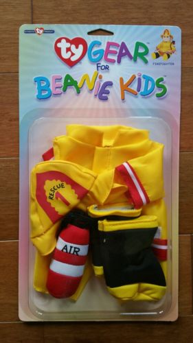 NEW NIP Ty Gear for Beanie Kids Doll Clothes Outfit Set Fireman - Firefighter