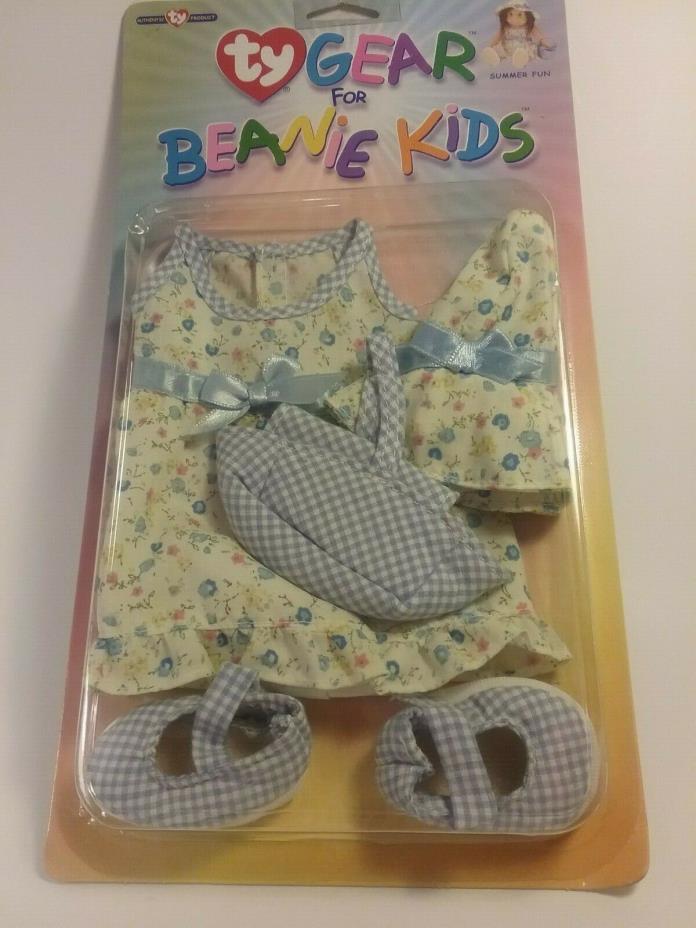 TY Gear Beanie Kids Summer Fun New Dress Shoes Bag Hat Sealed Flowers Gingham