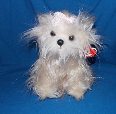 Ty Beanie babies Baby Classic BIXIE the Yorkshire Puppy Dog with MINT Tags 2007