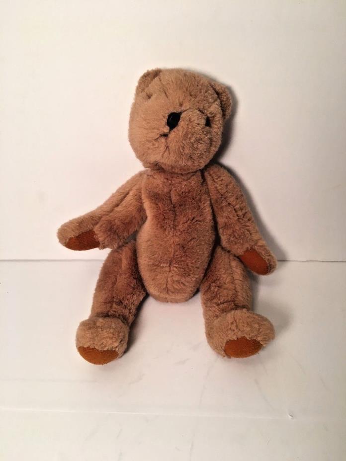 1987 Ty Vintage Teddy Bear Brown Jointed Old Face PVC Pellets Rare #1965 #5000