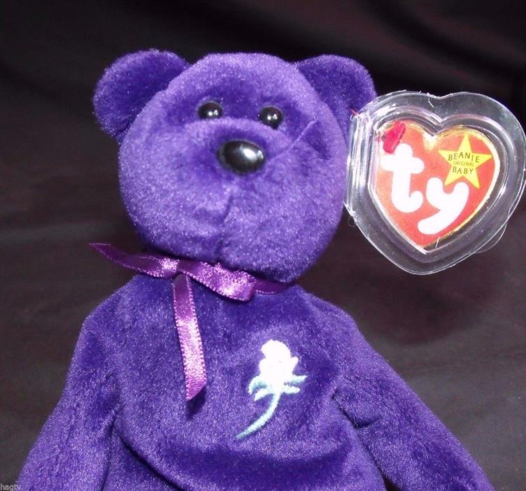 1997 Authentic Ty Beanie Babies Princess Diana Di 1st Edition PVC China No Space