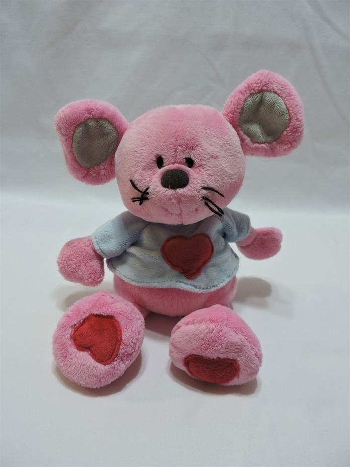 Ty Classic Mouse Patter Pink Gray Red Heart Plush Stuffed Animal Pluffies Toy
