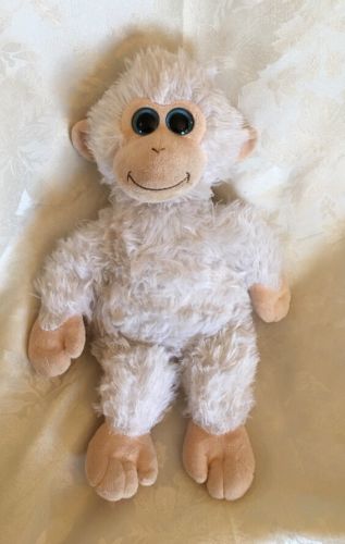 2011 Ty White Monkey Plush Ivory The Monkey Big Eyes 18”