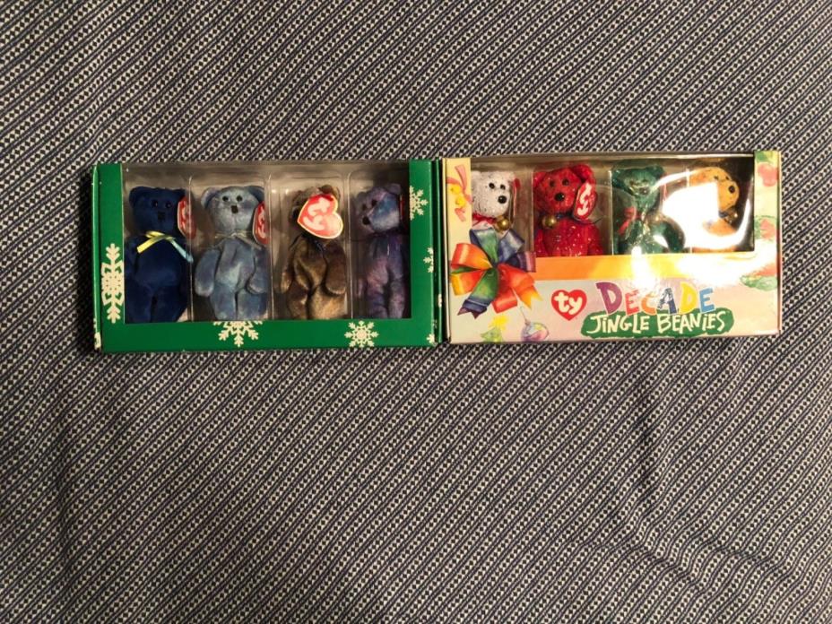 TY Jingle Beanie Babies - Gift Sets x2 decade Jingles & Clubby Jingles both NIB