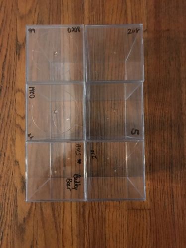 6 Clear Plastic Display Boxes Cases for Beanie Babies 7x4x4 Acrylic Collectible
