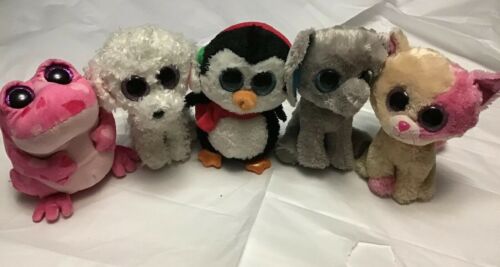Ty Beanie Boos Smitten North Pippie Peanut Anabelle Lot Of 5