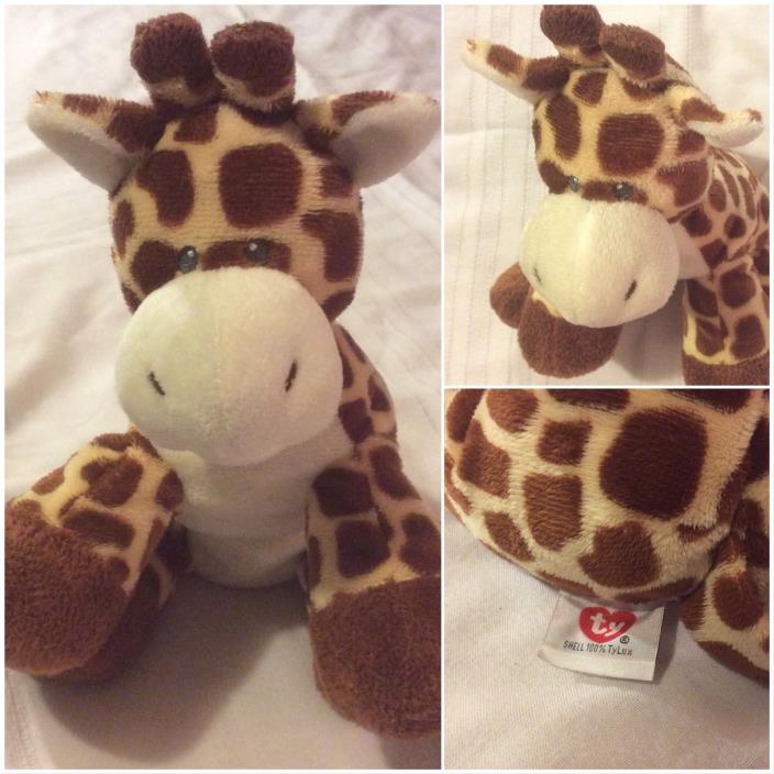 Ty Pluffies Baby Giraffe Plush 9” Stuffed Animal Soft Toy Fur Stuffie Stuffy
