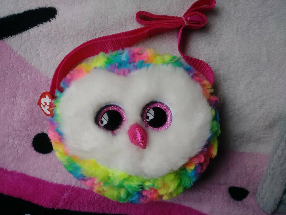 New with Tags TY Gear Purse - OWEN the Owl (8 inch) - MWMTs New Plush Toy