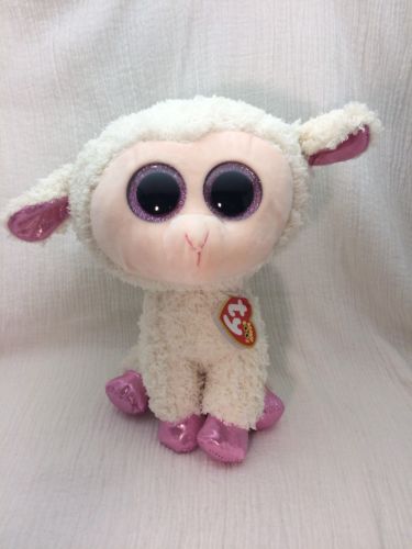 New TY Beanie Boos - TWINKLE the Lamb Glitter Eyes Medium 9 inch Valentines day
