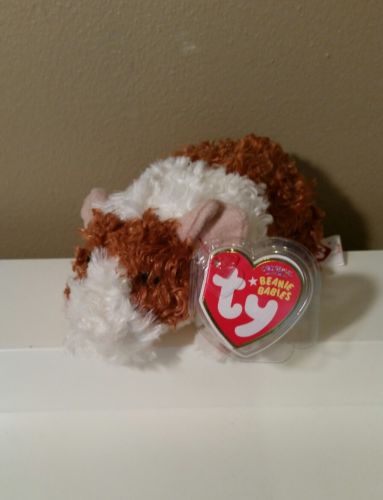 Ty Beanie Babies REESE Brown and White Guinea Pig 6