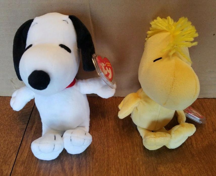 Ty Peanuts Woodstock and Snoopy Plush New With MINT / Near Mint TAGS PLEASE READ