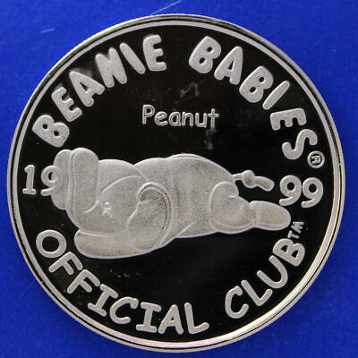 Ty Beanie Silver Coin Peanut the Elephant