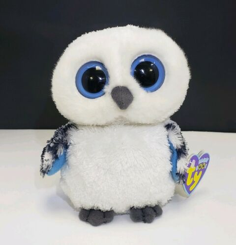 Ty Beanie Boo Spells the White Snow Owl Solid  Eyes 6