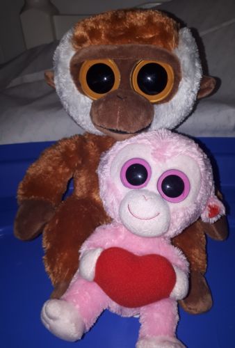 TY Beanie Boo Monkey Set - Medium Bongo & 6