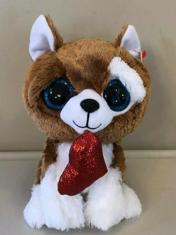 Ty Beanie Boos Sweetums Dog Pink Hearts Valentine Edition 2019 6