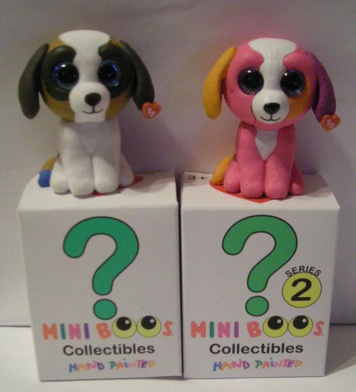 (2) TY Mini Boos SERIES 1 DUKE & SERIES 2 PRECIOUS the Dog (2 inch) FIGURES