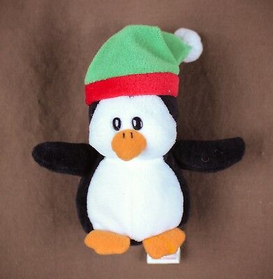 Ty Beanie Plush Doll Christmas Ornament * Snowbound penguin rattle 4