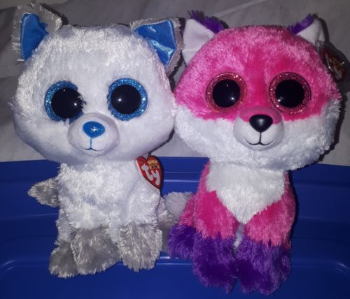 TY Beanie Boo Exclusive Fox set Frost & Joey 9