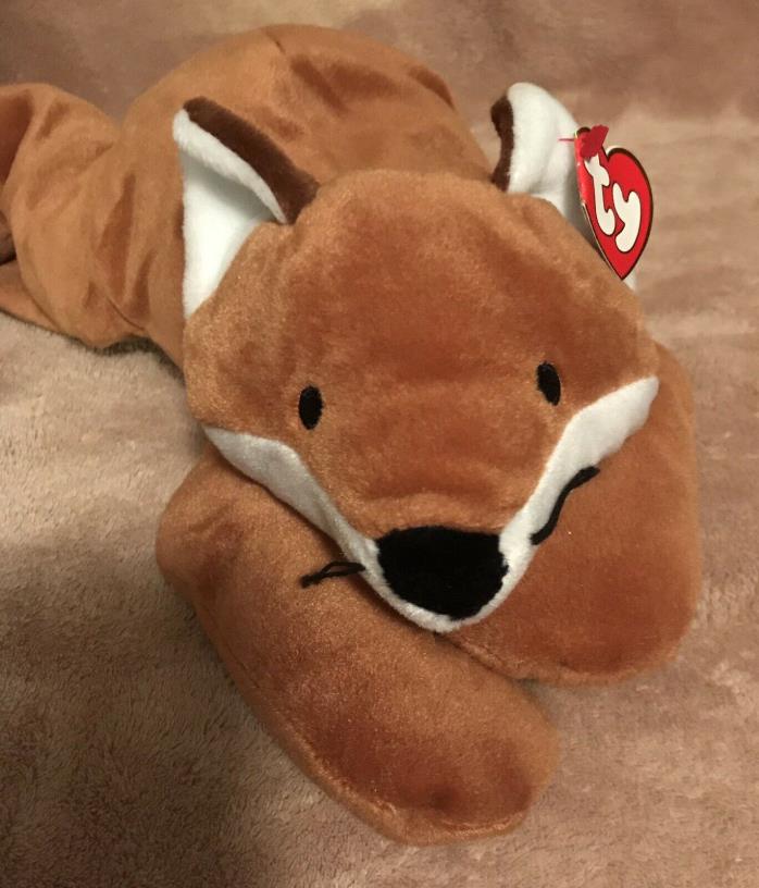 Vintage 1997 TY Pillow Pal “Foxy” Fox 18” to end of Tail w/Tag