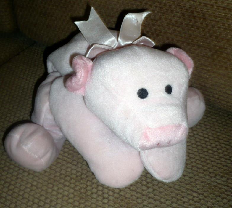 Ty Pillow Pals OINK PINK PIG Plush 1994 With Ribbon 14