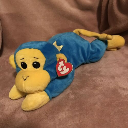 Vintage 1998 TY Pillow Pal “Swinger” Monkey 17” To Tip Of Tail w/Tag