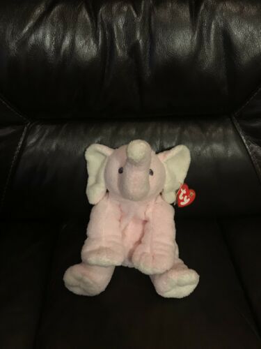 Ty Baby Baby Winks Pink Elephant Beanie Plush Stuffed Animal Toy With Tags