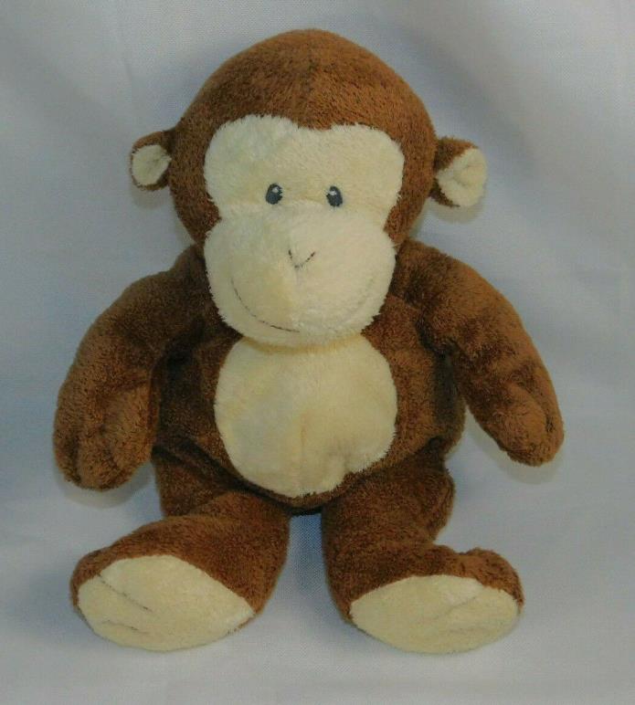 Ty Baby Pluffies Brown Monkey Plush Sewn Eyes  2007 Stuffed Animal Toy