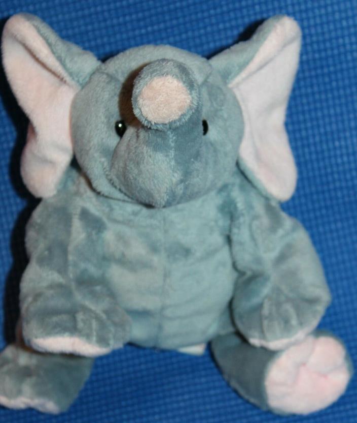 Ty Pluffies Winks Gray Pink Elephant w/ Tag Soft Floppy Elephant Bean Bag
