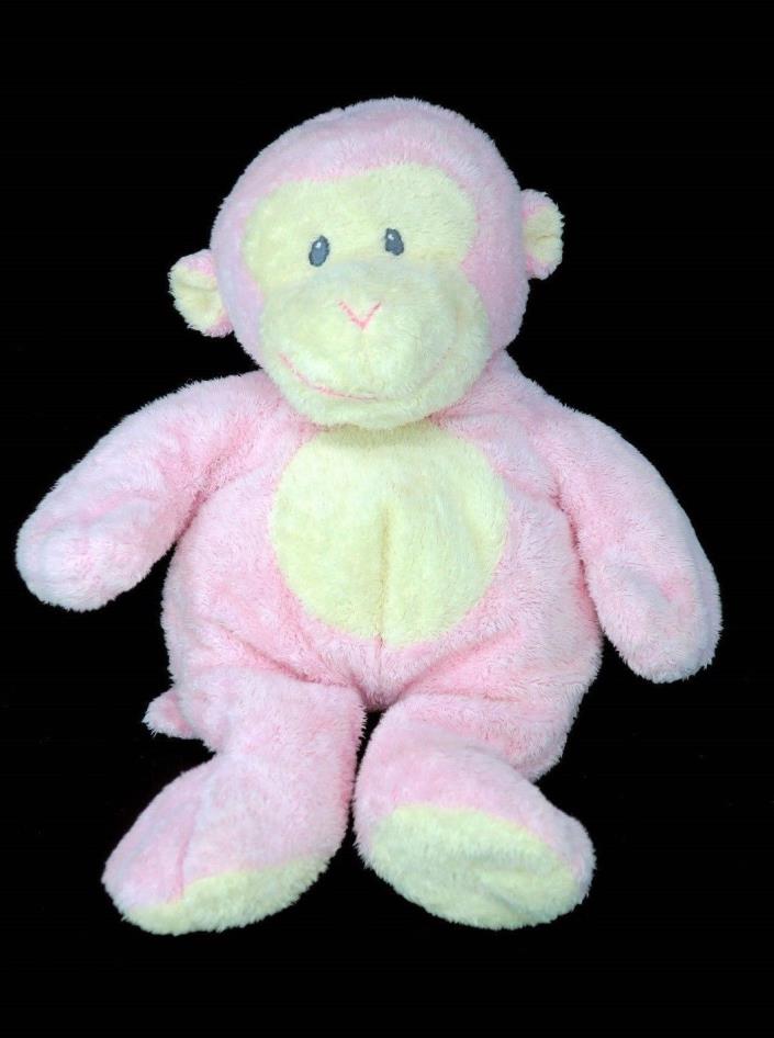 Ty Pluffies Pink Dangles Monkey Beanie Baby 2006 Sewn Eyes Plush 10