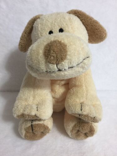 Ty Pluffies PLOPPER Tan Cream Brown Puppy Dog Plush Stuffed Lovey 2002