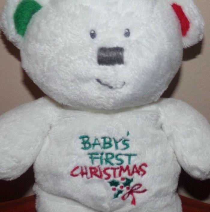 Ty Pluffies Baby's First Christmas Plush Teddy Bear 10