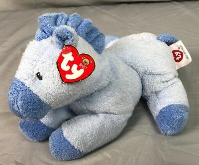 Ty Pluffies 2007 Love to Baby Horsey Blue Horse Pony Plush Tylux stuffed animal