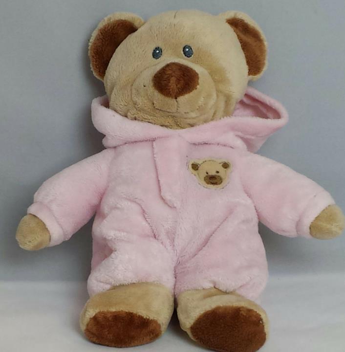 Ty Pluffies Pink Brown PJ Teddy Bear Pajamas Beanie Baby 2010 stuffed plush 10