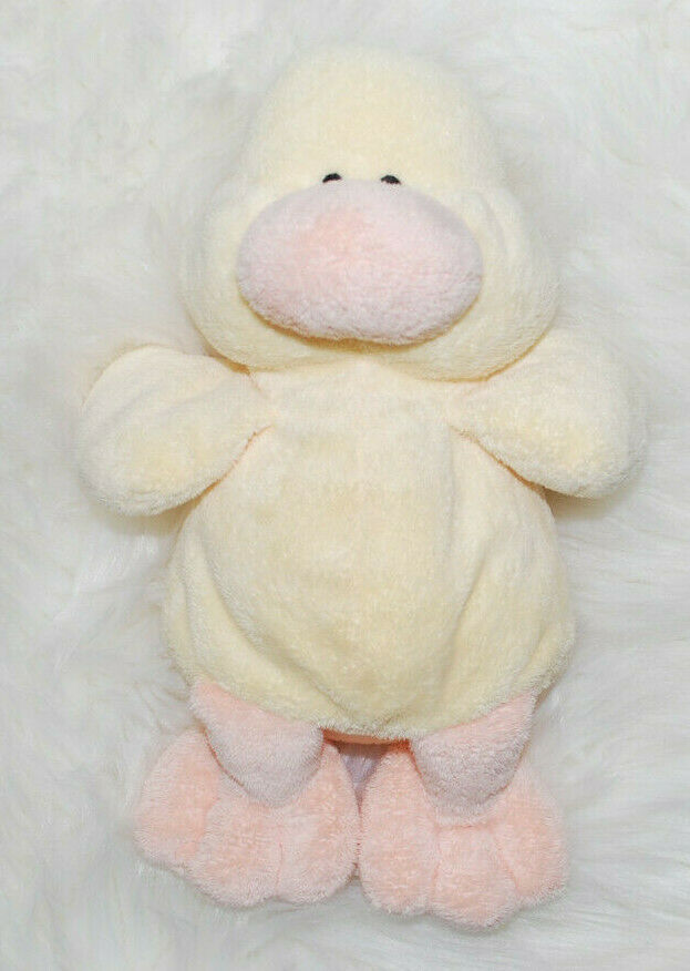 TY Pluffies Puddles Yellow Duck Tylux Easter 2002 Lovey Beanie Plush Toy 10
