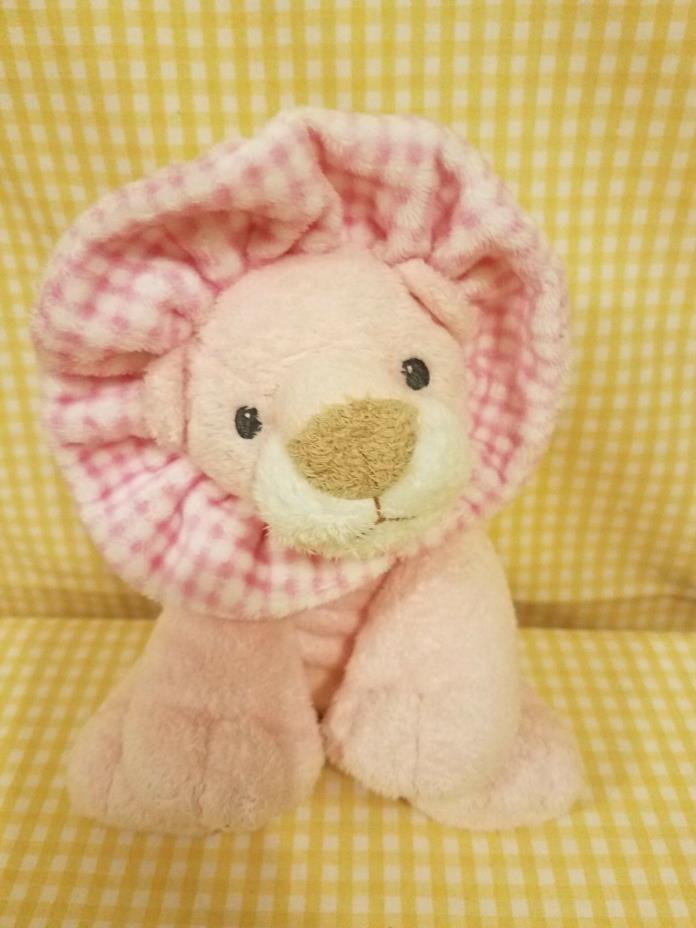 Ty Pluffies Growls THE Pink  Lion Beanbag plush lovey 2006 TYLUX Sewn Eyes   9