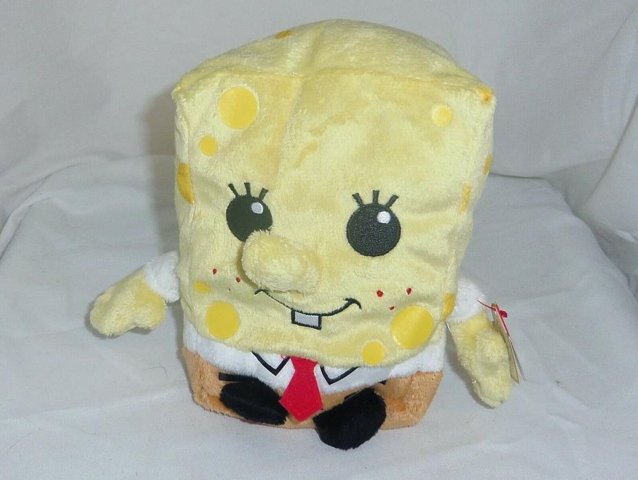 Spongebob 2011 TY Beanies Pluffy Pluffies 7in Square Pants doll toy 32141
