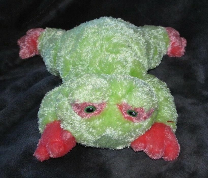 Ty Snugglefrog Green Pink Plush Stuffed Froggy Frog Rattle Baby soft toy tysilk